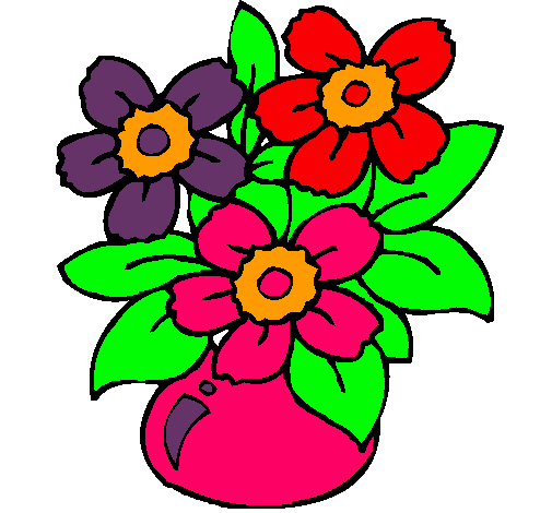 Dibujo Jarrón de flores pintado por uvas