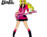 Dibujo Barbie guitarrista pintado por lolololollil