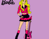 Dibujo Barbie rockera pintado por barbiesuper