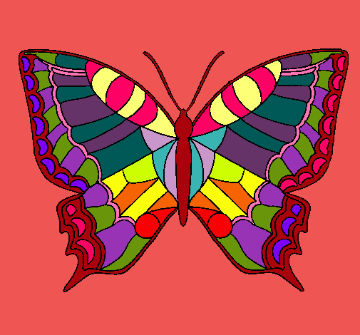 Dibujo Mariposa pintado por rihanna