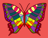 Dibujo Mariposa pintado por rihanna