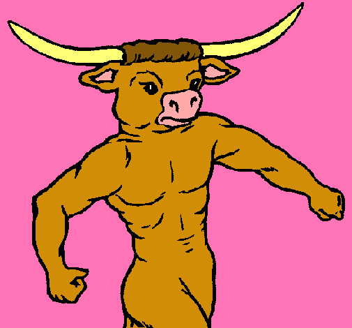 Dibujo Cabeza de búfalo pintado por 1rosita3