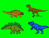 Dibujo Dinosaurios de tierra pintado por dinos