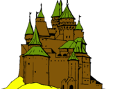 Dibujo Castillo medieval pintado por jpjp