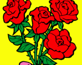 Dibujo Ramo de rosas pintado por maikol