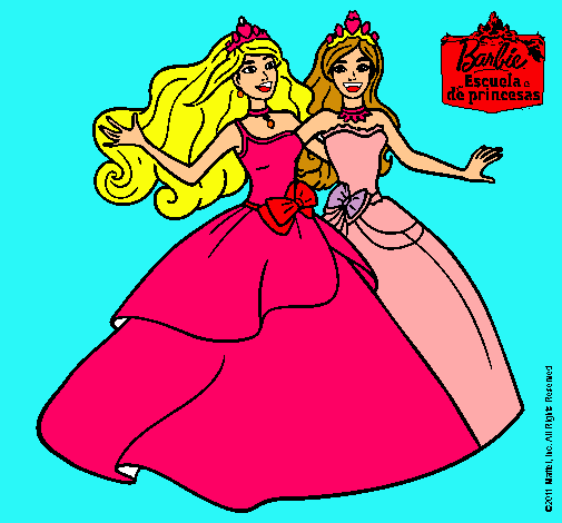 Barbie y su amiga súper felices