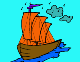 Dibujo Barco velero pintado por ramperkinski