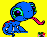 Dibujo Lagarto Littlest Pet Shop pintado por venom