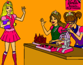 Dibujo Barbie en el laboratio pintado por ANETXU