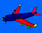Dibujo Avión de pasajeros pintado por rosetta53