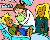 Dibujo Niño en el dentista pintado por PEPITAYO5