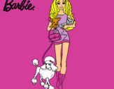 Dibujo Barbie con sus mascotas pintado por mariako