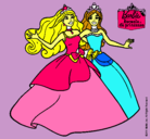 Dibujo Barbie y su amiga súper felices pintado por h4444g77d4g7