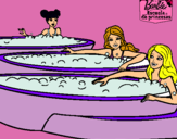 Dibujo Barbie y sus amigas en el jacuzzi pintado por debichangino