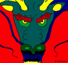 Dibujo Cabeza de dragón pintado por bebeto13