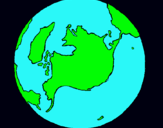 Dibujo Planeta Tierra pintado por aleco
