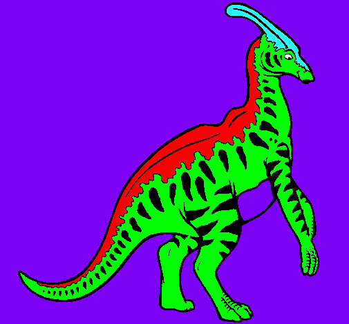 Parasaurolofus con rayas