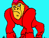Dibujo Gorila pintado por catalt