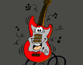 Dibujo Guitarra eléctrica pintado por panchito