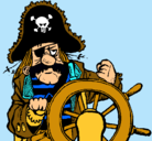 Dibujo Capitán pirata pintado por maikol