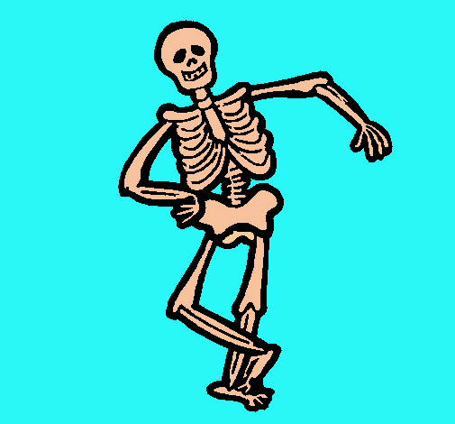 Dibujo Esqueleto contento pintado por enzo4