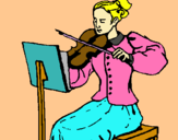 Dibujo Dama violinista pintado por cffre