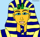 Dibujo Tutankamon pintado por jopetas