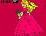 Dibujo Barbie vestida de novia pintado por olaaaaaa