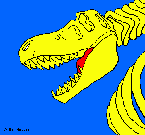 Dibujo Esqueleto tiranosaurio rex pintado por james122