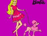 Dibujo Barbie paseando a su mascota pintado por Nikii0109