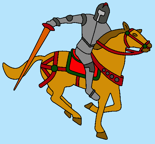 Dibujo Caballero a caballo IV pintado por gonmati