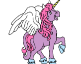 Dibujo Unicornio con alas pintado por wwwwwwww