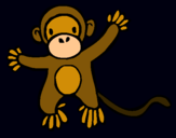 Dibujo Mono pintado por emilse