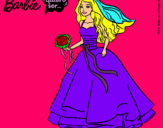 Dibujo Barbie vestida de novia pintado por fduffudxfguy