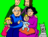 Dibujo Familia pintado por tatasuarez