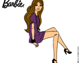 Dibujo Barbie sentada pintado por dfgtrsy