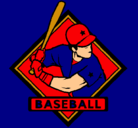 Dibujo Logo de béisbol pintado por melosa