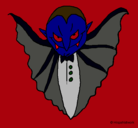 Dibujo Vampiro terrorífico pintado por edubola