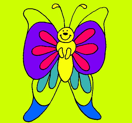 Dibujo Mariposa  pintado por melosa
