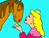 Dibujo Princesa y caballo pintado por yoss