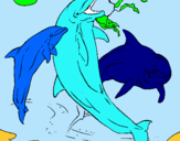 Dibujo Delfines jugando pintado por deeelfiinees