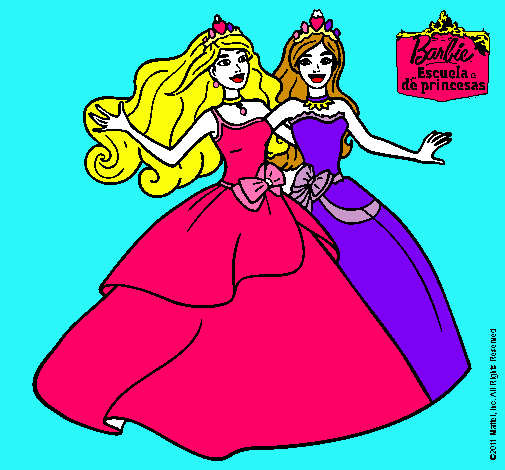 Barbie y su amiga súper felices