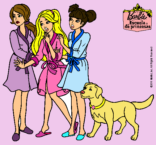 Barbie y sus amigas en bata