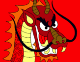 Dibujo Cabeza de dragón pintado por mulan