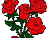 Dibujo Ramo de rosas pintado por FROS