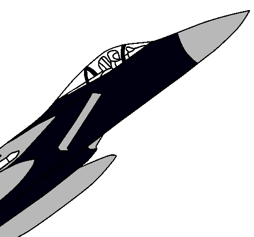 Dibujo Avión de caza pintado por juam