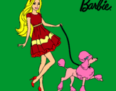 Dibujo Barbie paseando a su mascota pintado por xbxvhaguhety