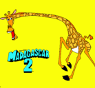 Dibujo Madagascar 2 Melman 2 pintado por anabel11