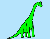 Dibujo Braquiosaurio pintado por poseso
