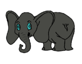 Dibujo Elefante pequeño pintado por carlaseis